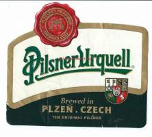 Pilsner Urquell  -  olutetiketti