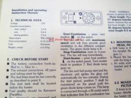 Thermic Venelämmittimen käsikirja, Handbok, Handbook, Handbuch, Manuel d´instructions