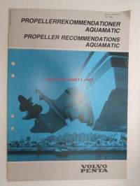 Volvo Penta - Propellerrekommendationer Aquamatic  - Propeller recommendations