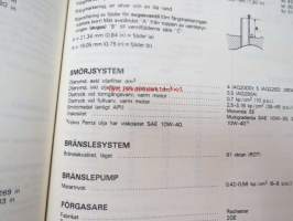 Volvo Penta &quot;Mec Check&quot; Manual -moottoreiden mallikohtaiset tekniset tiedot