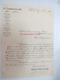 C. Trapp &amp; C:o Eft., Åbo, Turku, 21.9.1901 -asiakirja