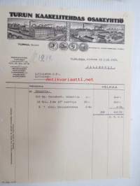 Turun Kaakelitehdas Oy, Turku / Littoinen Oy, 15.8.1929 -asiakirja