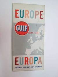 Gulf Europe Autokarte, Road Map, Carte Automobile -tiekartta
