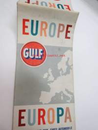 Gulf Europe Autokarte, Road Map, Carte Automobile -tiekartta