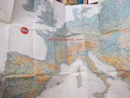 Gulf Europe Autokarte, Road Map, Carte Automobile -tiekartta