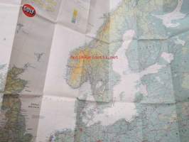 Gulf Europe Autokarte, Road Map, Carte Automobile -tiekartta