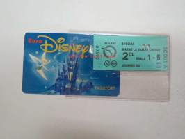 Euro Disneyland Passeport 31.3.1993 -pääsylippu