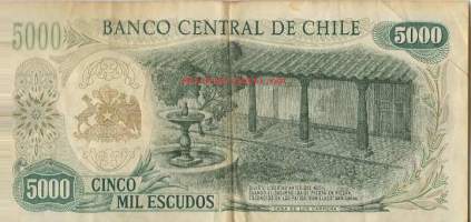 Chile 5000 Escudo 1967-1976   seteli