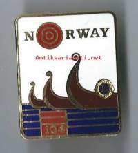 Norway Lions - neulamerkki,  rintamerkki 4x3 cm