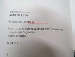 Mercedes-Benz Transporter 407 D und 409 D Einfürungsschrift für den Kundendienst - Ohjevihkonen huoltoa varten, Katso tarkemmat mallit ja sisällysluettelo