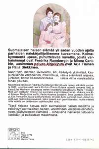 Naisten galleria. 1985.  Suomalaisen naisen elämää yli sadan vuoden ajalta parhaiden naiskirjailijoidemme kuvaamana.  Runeberg,Canth, Tiainen, Siekkinen,