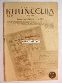 Radiokuuntelija 1945 nr 15