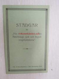 Säännöt Turun Pussi- ja Kirjekuoritehdas Osakeyhtiön sairas- ja hautausapukassalle 1918 Stadgar för Pås- &amp; Kuvertfabriken i Åbo Aktiebolags sjuk- och