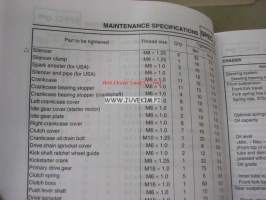 Yamaha WR250F(S) owner´s service manual -käyttäjän huolto-ohjekirja englanniksi