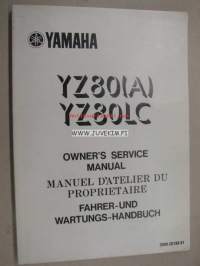 Yamaha YZ80(A) YZ80LC owner´s service manual -käyttäjän huolto-ohjekirja englanniksi