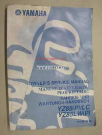 Yamaha YZ85(P)/LC YZ85LW(P) owner´s service manual -käyttäjän huolto-ohjekirja englanniksi