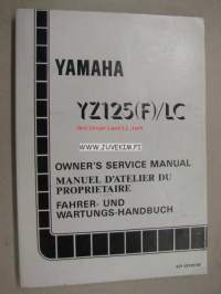 Yamaha YZ125(F)/LC owner´s service manual -käyttäjän huolto-ohjekirja englanniksi