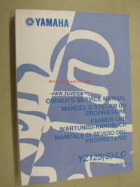 Yamaha YZ125(S)/LC owner´s service manual -huolto-ohjekirja englanniksi