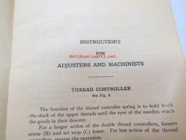 Instructions for using Singer sewing machines of class 72W Hemstich -ompelukone käyttöohjekirja englanniksi