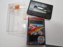 Commodore 64 / 128 Super Sprint / The KIT Squad -peli, C-kasetti