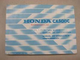 Honda CX500C owner´s manual -omistajan käsikirja englanniksi