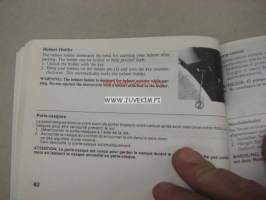 Honda NS125R owner´s manual -omistajan käsikirja englanniksi