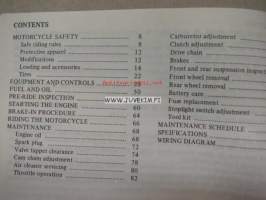 Honda CB125TD owner´s manual -omistajan käsikirja englanniksi