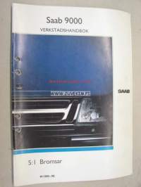 Saab 9000 Verkstadshandbok 5:1 Bromsar M 1985-90 -korjaamokirjasarjan osa ruotsiksi