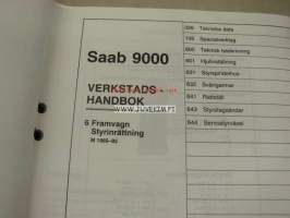 Saab 9000 Verkstadshandbok 6 Framvagn, Styrinrättning M 1985-92 -korjaamokirjasarjan osa ruotsiksi
