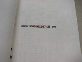Saab 9000 Korjaamon käsikirja 3:2 Sähköjärjestelmä, yleiskaaviot M1987-1988 -korjaamokirjasarjan osa 