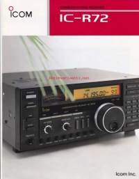 ICOM IC-R 71 A/E/D ja ICOM IC-R72 -myyntiesitteet, 1991. (DX-kuuntelu, radiokuuntelu, radiotekniikka, radiovastaanottimet)