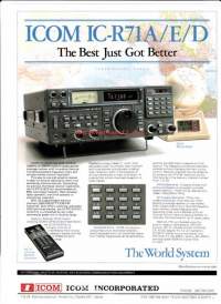 ICOM IC-R 71 A/E/D ja ICOM IC-R72 -myyntiesitteet, 1991. (DX-kuuntelu, radiokuuntelu, radiotekniikka, radiovastaanottimet)