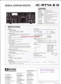 ICOM IC-R 71 A/E/D ja ICOM IC-R72 -myyntiesitteet, 1991. (DX-kuuntelu, radiokuuntelu, radiotekniikka, radiovastaanottimet)