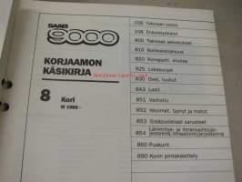 Saab 9000 Korjaamon käsikirja 8 Kori M 1985- -korjaamokirjasarjan osa 