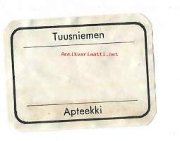 Tuusniemen Apteekki /  - apteekkietiketti