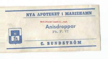Kotka - Apteekki  Helsinki /  - apteekkietiketti