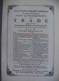 Täydellinen englantilainen kauppias : alkuperäisen englantilaisen 1738 ilmestyneen teoksen II osan lyhennelmä : ensimmäinen suomenkielinen laitos / Daniel Defoe