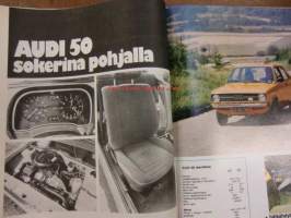 Moottori 1974 / 11-12 sis mm,Uudet Audi 50 ja Volkswagen Golf.Kansanauto II Golf 1100 L.Käyttötestissä Citroen Dyane.ym