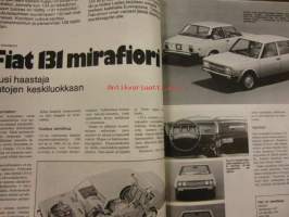 Moottori 1974 / 11-12 sis mm,Uudet Audi 50 ja Volkswagen Golf.Kansanauto II Golf 1100 L.Käyttötestissä Citroen Dyane.ym