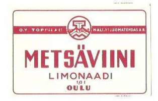 Metsäviini-   juomaetiketti