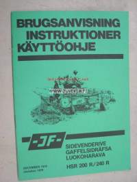 JF HSR 200 R / 240 R luokoharava -käyttöohjekirja