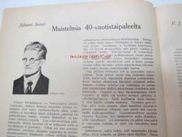 Nummenmäen työläisurheilun 40-vuotis Juhla-Julkaisu 1906-1946, sis. mm. seur. artikkelit; Eino Lehtinen - Neljä vuosikymmentä työläisurheilutoimintaa