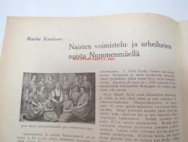 Nummenmäen työläisurheilun 40-vuotis Juhla-Julkaisu 1906-1946, sis. mm. seur. artikkelit; Eino Lehtinen - Neljä vuosikymmentä työläisurheilutoimintaa