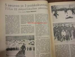 TUL Jouluna 1952 -joululehti sis mm.TuTo pitelee kruunua,TKTvaltikkaa.5 seuraa ja 3 paikkakuntaa TUL;n 22 jääpallokullanjakajina,mm Maarian Pyrkivä (Turun