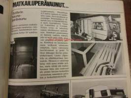 Moottori 1974 / 5  sis mm.Puukaasu enemmän kuin tätäratkaisu.Matkailuperävaunut kuvanäyttelyssä.Mopoa isommat.ym