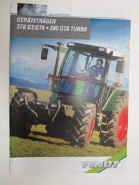 Fendt Geräteträger 370 GT/GTA, 380 GTA Turbo traktori -myyntiesite saksaksi / tractor sales brochure in german