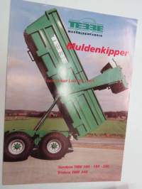 Tebbe Muldenkipper Tandem TMK 160, 180, 200, Tridem TMK 240 perävaunu -myyntiesite saksaksi