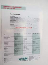 Tebbe Muldenkipper Tandem TMK 160, 180, 200, Tridem TMK 240 perävaunu -myyntiesite saksaksi
