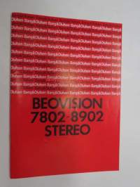 Bang &amp; Olofsen Beovision 7802-8902 Stereo-televisio +video terminal kauko-ohjain -käyttöohjekirjat