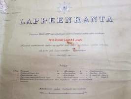 Lappeenranta Vuosina 1909-1911 toimitettujen suomalaisten mittausten mukaan -merikortti / merikartta